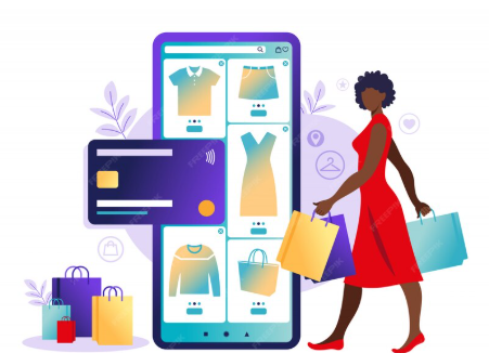 femme ayant effectuer des achats en ligne